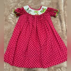 Toddler girls Christmas animals dress